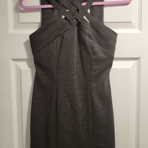 Comfortable grey night out mini dress